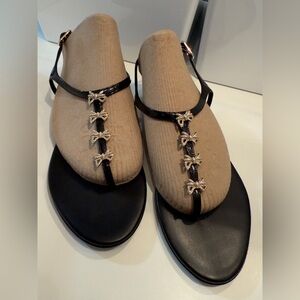 Chanel CC Black Sandals